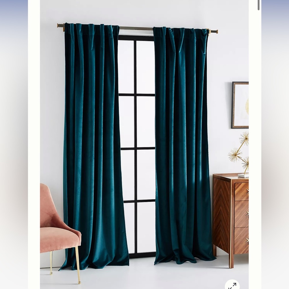 Anthropologie Velvet Curtains